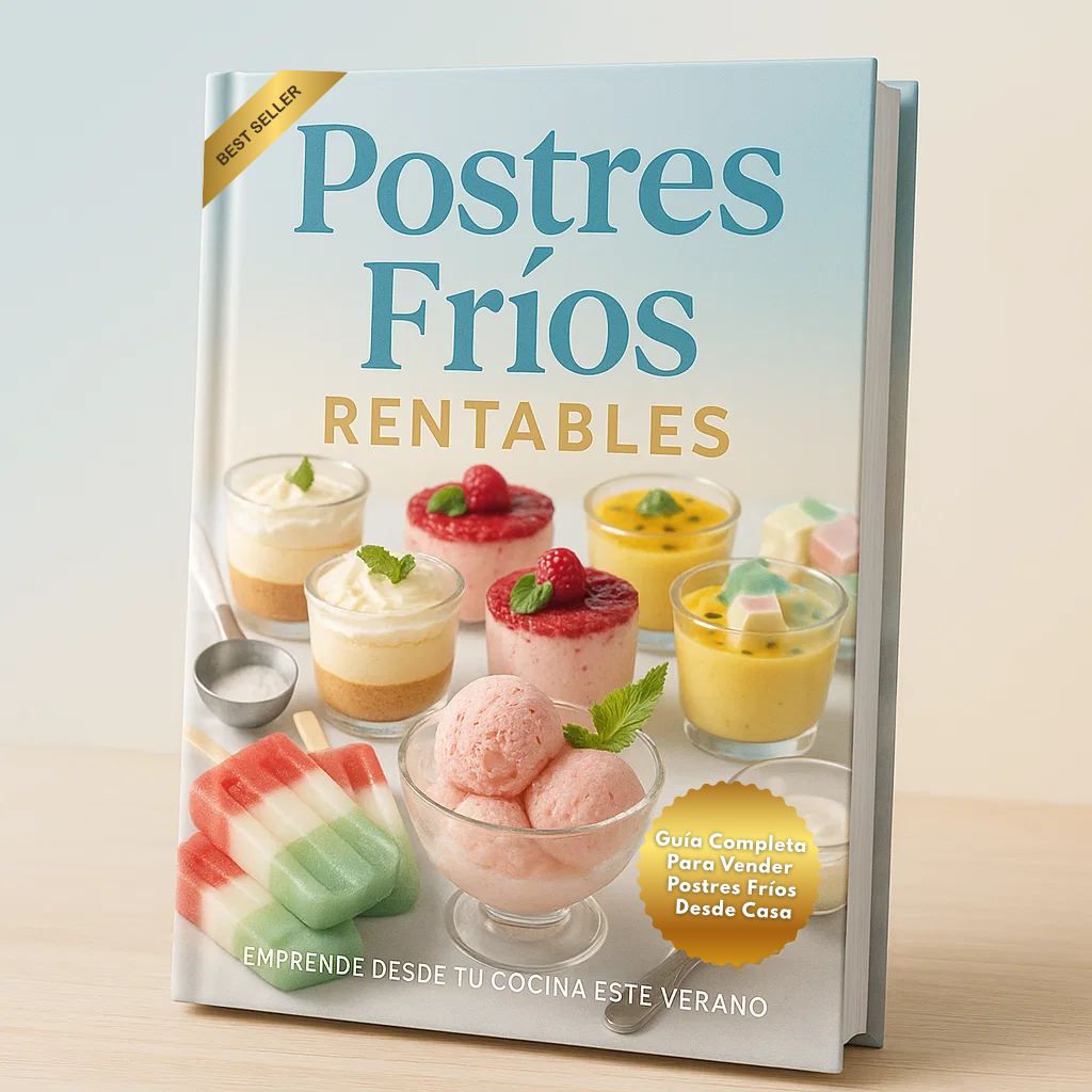 Postres Fríos Rentables — Emprendé con Más de 40 Recetas + 8 Bonos de regalo