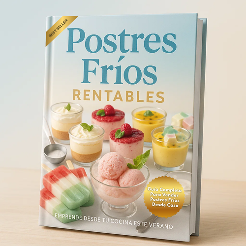 Postres Fríos Rentables — Emprendé con Más de 40 Recetas + 8 Bonos de regalo