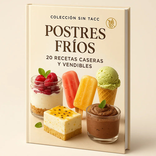 Coleccion SIN TACC: Postres Fríos - 20 RECETAS CASERAS Y VENDIBLES