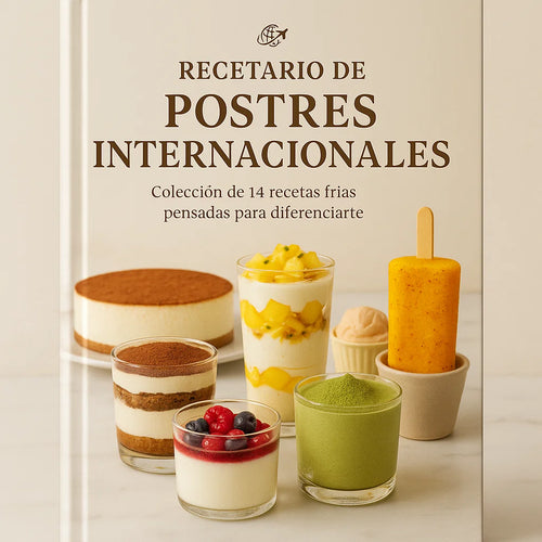 Recetario de 14 Postres INTERNACIONALES: Coleccion Postres Frios Internacionales